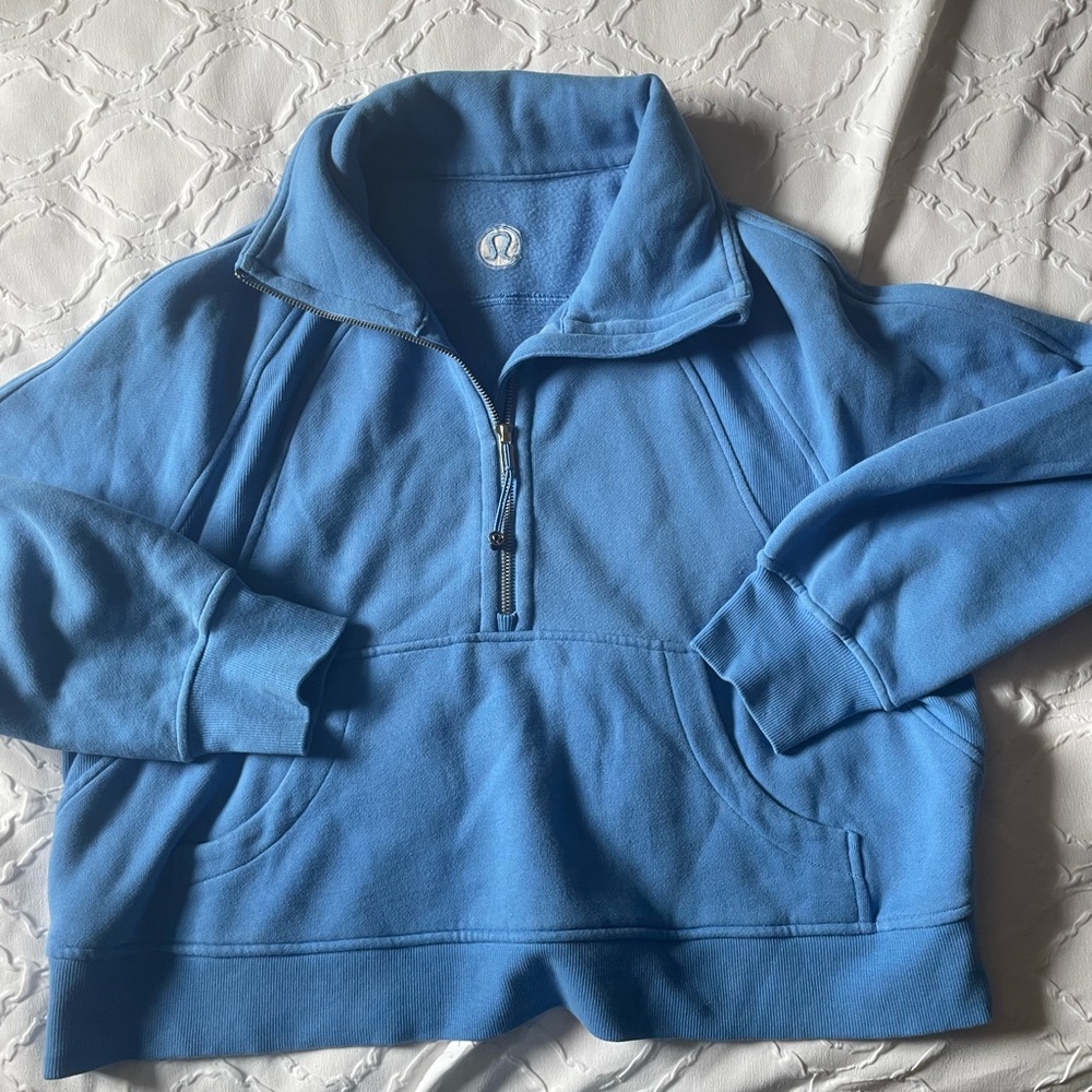 lululemon athletica Men’s Blue Half-Zip Fleece Pullover
